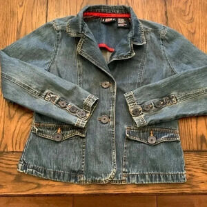 Bill blass Jean Jacket petite medium excellent used condition